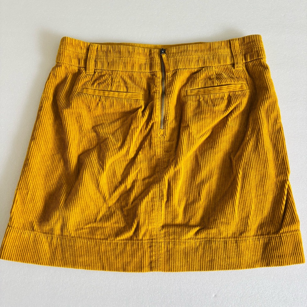 Ann Taylor Loft Yellow Corduroy Skirt Size 4 - Picture 6 of 10